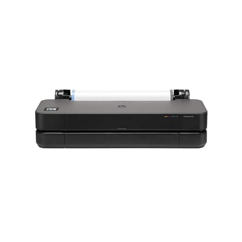 Image of HP DesignJet T230 24-inch (5HB07D), Large Format Printer, Plotter, Standard A4-A1, 68 A1 Prints/Hour, Wi-Fi, Ethernet, USB, 2400x1200 dpi, Recycled Metal, 1-Year Warranty, Click, Black