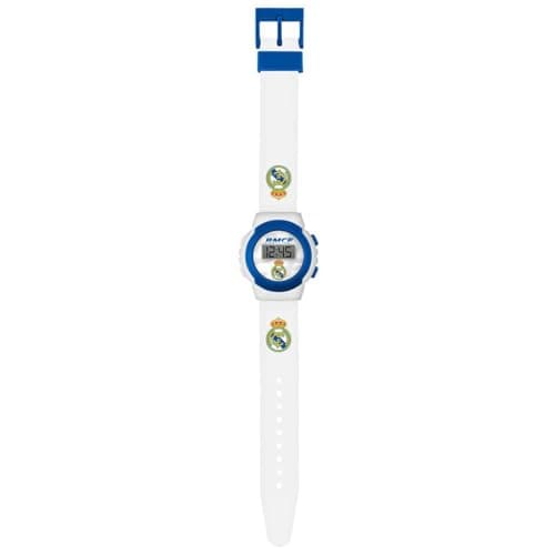 Image of Real Madrid Official Football Club White and Blue Flashing LCD Watch