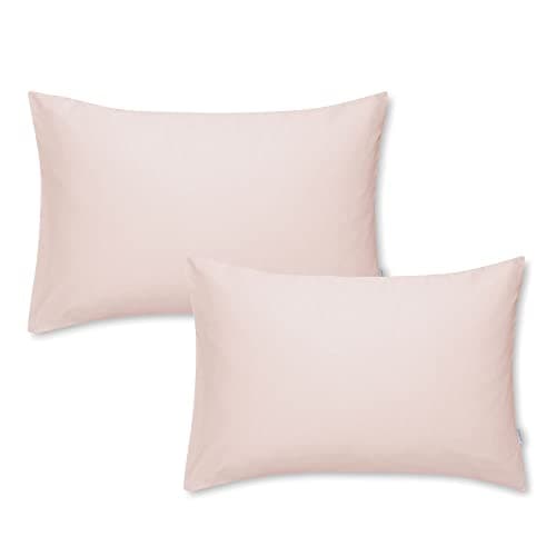 Image of 400T Thread Count Cotton Sateen Standard Pillowcase Pair Blush