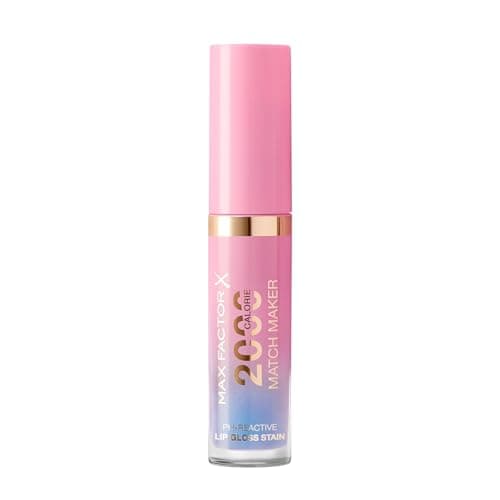 Image of Max Factor 2000 Calorie Match Maker Lip Gloss & Stain, 020 Plot Twist, pH-reactive Formula, Instant Glossy Glow, Nourishing with Hyaluronic Acid & Squalane, Non-Sticky, Fuller Looking Lips, 4.4ml