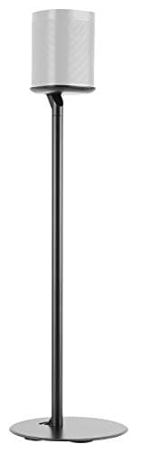 Image of RICOO Speaker Floor Stand suitable for Sonos One One SL & Play:1 LH054-F Loud-Speaker Holder - Black 1 piece | Standing Pedestal WLAN Airplay bluetooth box mount