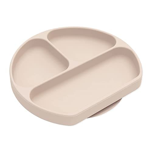 Image of Bumkins Silicone Grip Dish, Suction Plate, Divided Plate, Baby Toddler Plate, BPA Free, Microwave Dishwasher Safe – Red