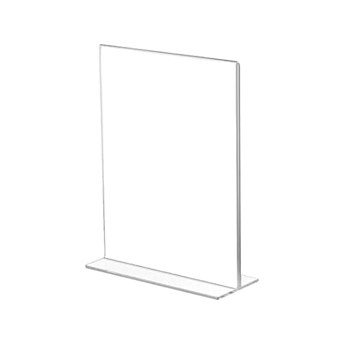 Image of Acrylic Table Holder - MENU Stand (T-Shape) (A5) Pack of 5