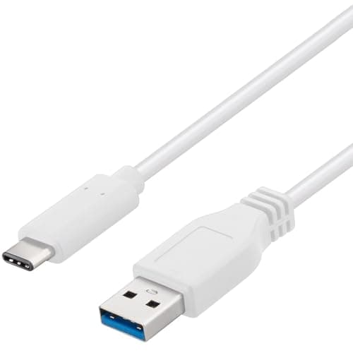 Image of PremiumCord ku31ca1w USB-C to USB 3.0 Connection Cable 1 m up to 5 Gbit/s USB 3.0/3.1 SuperSpeed Data Cable USB 3.1 Type C Male to A Male 3x Shielded Colour White Length 1 m