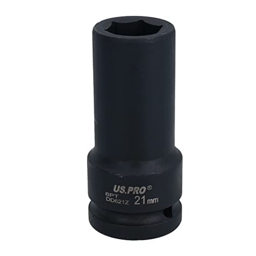 Image of 3/4" Drive 21mm Deep Metric MM Impact Impacted Socket 6 Sided Single Hex
