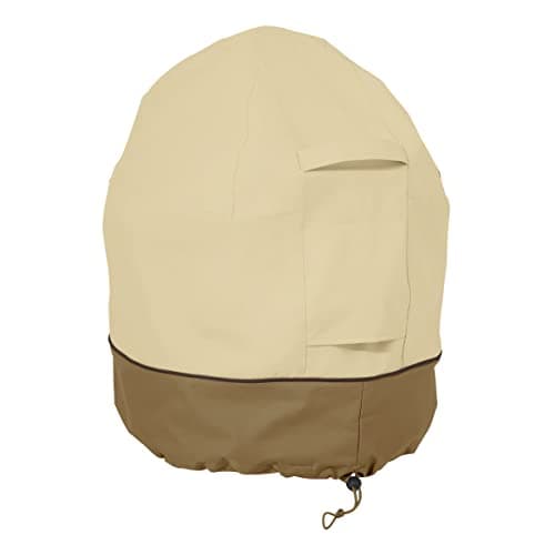 Image of Classic Accessories Veranda Mini Kamado Ceramic Grill Cover - Durable BBQ Cover with Heavy-Duty Weather Resistant Fabric (55-968-011501-00)