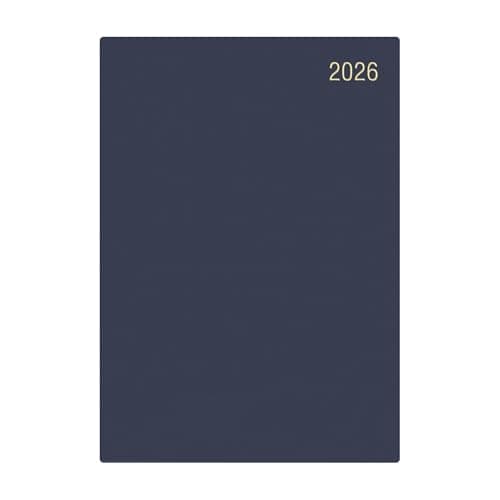 Image of Precious 2026 A4 One Day to a Page Diary with Full Page of Saturday & Sunday Hardback Cover Planner Organiser Diary (Navy Blue)