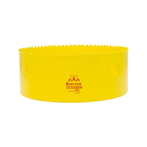 Image of Starrett Deep Cut Hole Saw - DCH0512 Heavy Duty Bi-Metal with Extra Cobalt HSS Teeth - For Metals Wood Cast Iron Fibreglass Plastic Materials - 140mm
