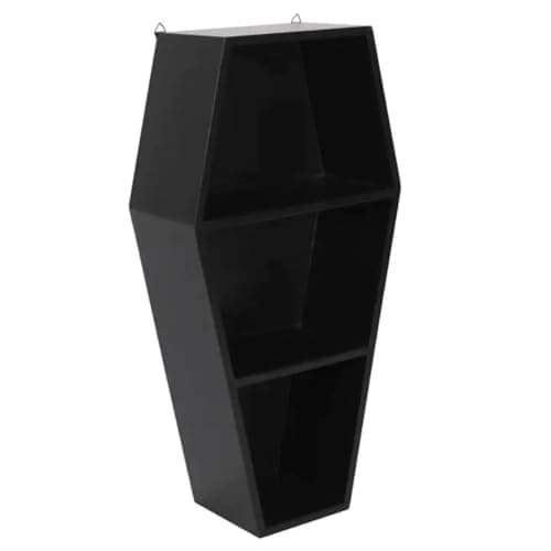 Image of something different Coffin 3 tier Shelving Display - Gothic Coffin Shelves Horror Vampire Mystic Dracula