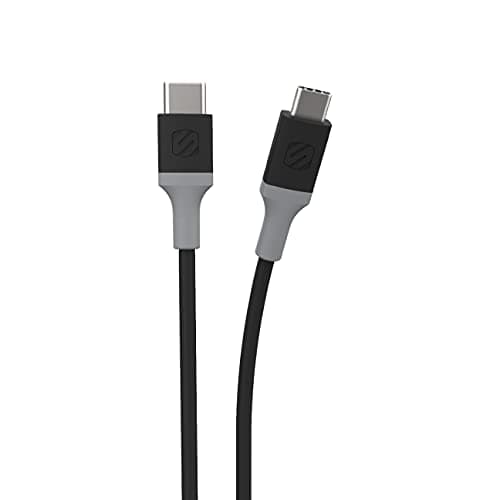 Image of SCOSCHE CC4BY-SP Strikeline USB-C to USB-C Charge & Sync Cable 4-ft. Black/Gray