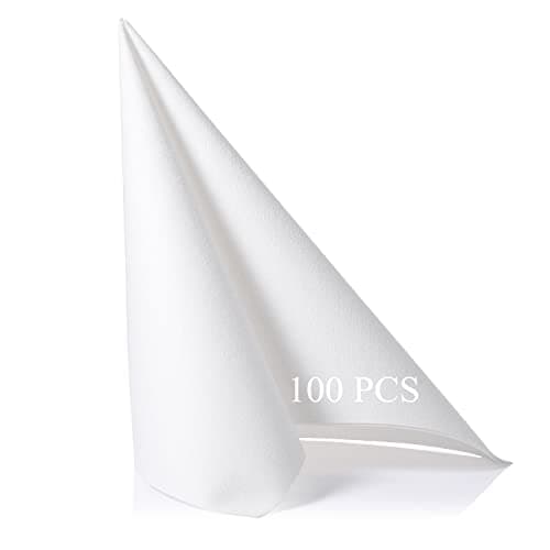 Image of LEKOCH 100 PCS White Luxury Large Disposable Paper Napkins, Linen Feel Wedding Napkins, 40 * 40 Christmas Napkins, White -100 pcs