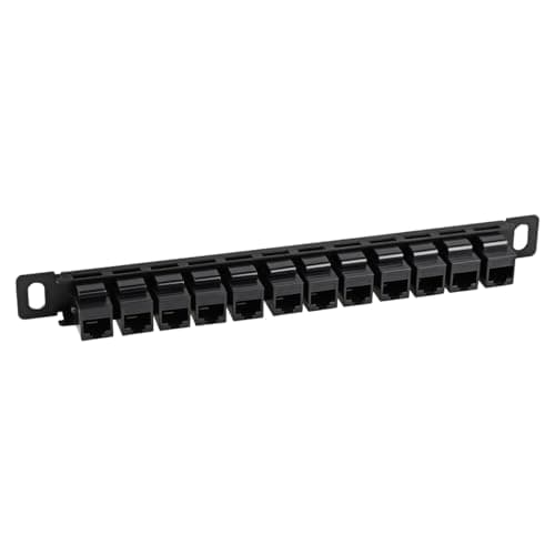 Image of 12 Port Cat6 Patch Panel 0.5U Rack Mount Modular Panel with Keystone Coupler Cable Management for DeskPi RackMate T1/T0/T2 Rackmount and 10" Width Server Rack & Network Cabinet Gigabit Ethernet