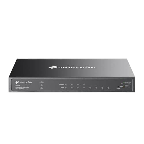 Image of TP-Link TL-SG2008P | Jetstream 8 Port Gigabit Smart Managed PoE Switch | 4 PoE+ Port @62W | Omada SDN Integrated | PoE Recovery | IPv6 | Static Routing | L2/L3/L4 QoS |Limited Lifetime Protection