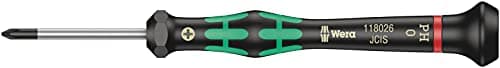 Image of Wera 05118026001 2050 Kraftform Micro Phillips Screwdriver, Black/Green, Ph 0 x 40 mm