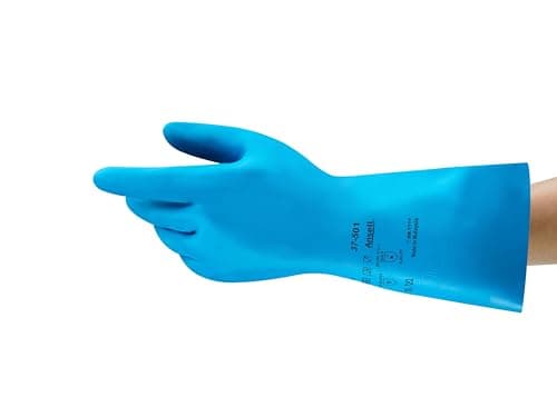 Image of Ansell VersaTouch 37-501 Nitrile gloves, chemical & liquid protection, Blue, Size 9.5 (Pack of 12 pairs)