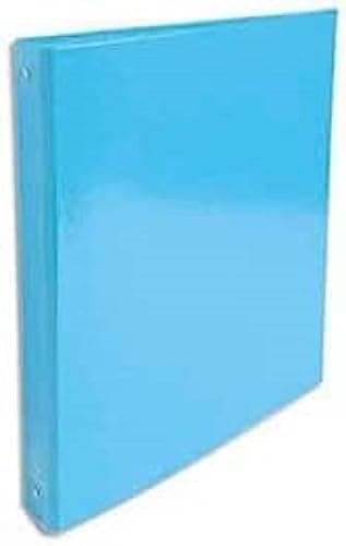 Image of Exacompta - ref. 519292E - 1 Iderama film-coated rigid binder - 4 round rings, diameter 30 mm - Spine 40 mm - External dimensions: 32 x 26 cm - A4 file format - Colour: light blue