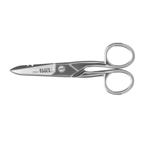 Image of Klein 2100-7 "Nickel Plated" Electrician's Scissor, Silver