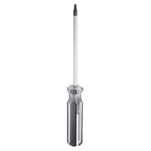 Image of sourcing map Magnetic Torx Screwdriver 5x100mm Rod T15H Steel Star 6 Point Head Screw Driver with Non-Slip Handle for Appliances Repair Improvement, Black