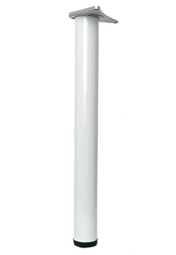 Image of 870mm WHITE Adjustable Kitchen Worktop/Unit/Breakfast Bar/Desk Table Leg Support 60mm Diameter …