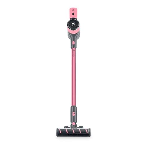 Image of Swan SC15827QOC TV’s Queen of Clean Cordless Anti-Tangle Vacuum Cleaner with 2 Speed Control,and Rechargeable Battery, Includes 2-in-1 Crevice Tool, Long Nozzle, Pet Tool,and Wall Mount Kit 22.2V,Pink