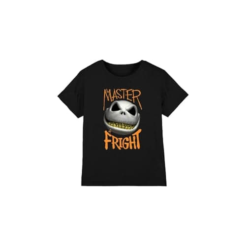 Image of The Nightmare Before Christmas Boys Jack Master of Fright Unisex Kids T-Shirt, Black, 3-4 Years UK
