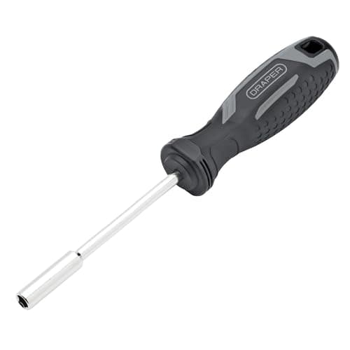 Image of Draper Soft Grip Magnetic Screwdriver Bit Holder, 1/4" x 100mm - 13427 - Magnetic Tips, CRV Blades