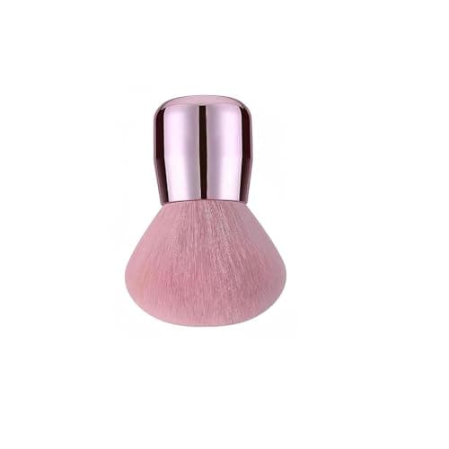 Image of Pink Mini Makeup Blush Brushes, Small Travel Mushroom Head Foundation Brush, Kabuki Brush for Mineral Powder Contouring Cream or Liquid Cosmetics Face Brushes