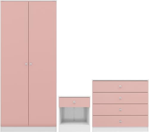 Image of Seconique Denver Trio Set in White/Pink Gloss