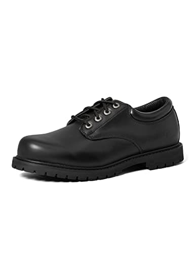 Image of Skechers Men's Cottonwood Elks Oxfords, Black Black Leather Blk, 7 UK