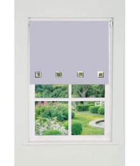 Image of Square Eyelet Edge Roller Blind (165cm Drop) 120cm White