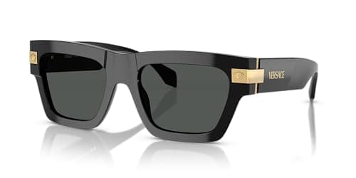 Image of Versace Man Sunglasses Havana Blue Frame, Dark Grey Lenses, 55MM, Black, XXL