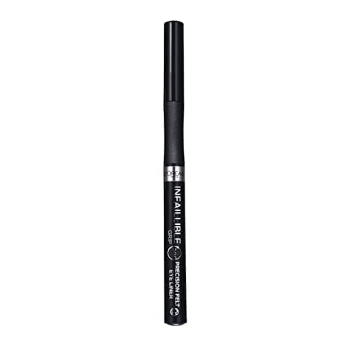 Image of L'Oréal Paris Infallible Precision Felt Eyeliner with 0.4mm Ultra-Fine Tip for Intense Colour Pay-Off, 27H Longwear Waterproof and Rub-Proof Formula, Eyeliner Black