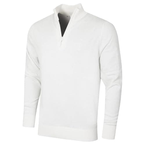 Image of Calvin Klein Mens Campus 1/2 Zip Sweater - White - L