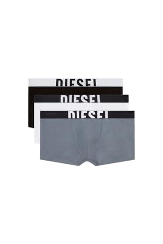 Image of Diesel DAMIEN-3 PACK BOXER-SHORTS - LOGO, Grey/Black, XL