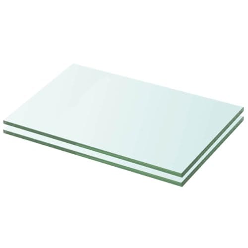 Image of vidaXL Clear Tempered Glass Panel Shelves, 20x25 cm, Strong and Durable, Suitable for Home or Store Displaying, Easy to Clean