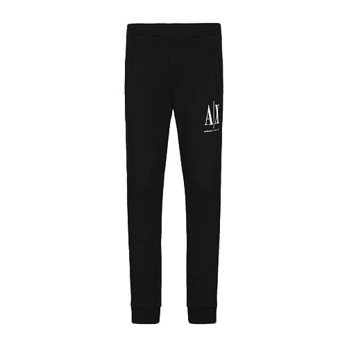 Image of Armani Exchange Men's Icon Tracksuit Bottom Sports Trousers Not Applicable, Black (Black 1200), 26 (Manufacturer Size: X-Large)