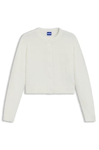 Image of Hugo Women's Sfurry_b Knitted Cardigan, Open White, M