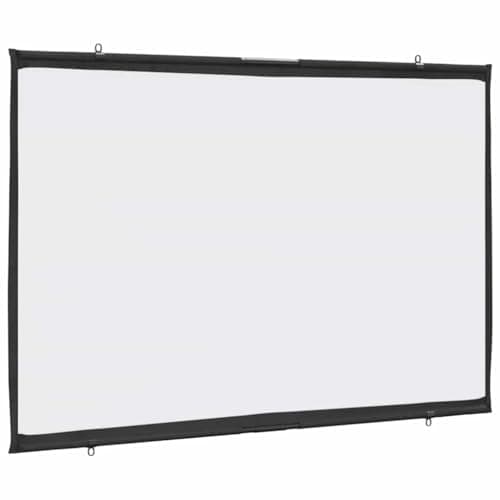 Image of vidaxl 50 inch wall-hanging projection screen - portable polyester home theater/school presentation screen with matte finish & 16:9 aspect ratio