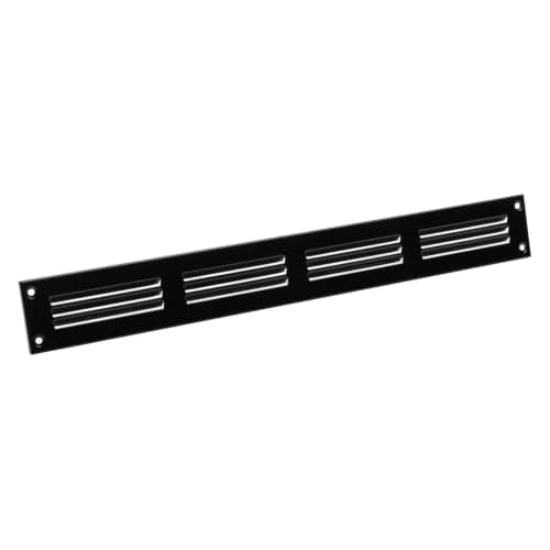 Image of Generic Black Metal Air Vent Grille 400 x 50 mm 16 x 2"