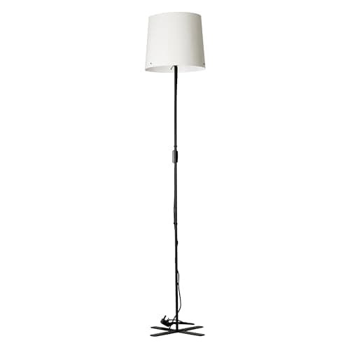 Image of IKEA BARLAST Basic Minimalist Modern Floor Lamp with Shade, Black/White, 150 Centimetres, E27, 504.378.10