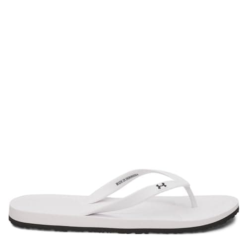 Image of Under Armour Mens Pool Sliders Shoes White/Black 9 UK