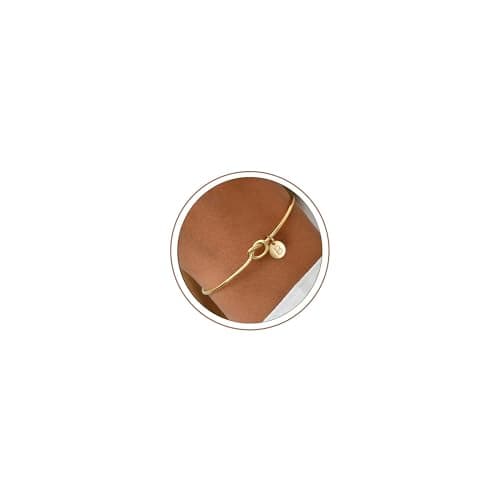 Image of Turandoss Gold Initial Bracelets for Women Girls - Dainty Knot Initial Bracelet Letter B Gold Jewelry Birthday Gifts for Women Girls