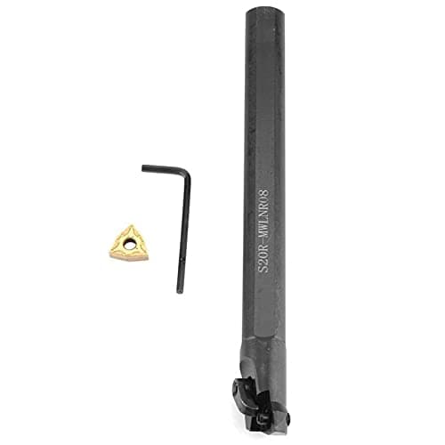 Image of 20x200mm S20RMWLNR08 CNC Lathe Turning Tool Boring Bar Holder with WNMG0804 Blade, Right Hand 95° Alloy Steel Anti - Vibration Holder for Semi - Finishing and Finishing