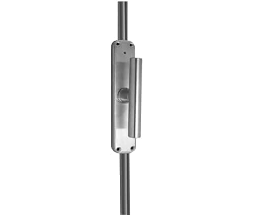 Image of Kooples Hardware Espagnolette Bolts – Traditional Surface Mounted Multi-Point Locking Bolt System for French, Patio & Double Doors – Complete Rod & Keep Set (Satin Chrome)