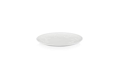 Image of Le Creuset Stoneware Holly Collection Dessert Plate, 7", White