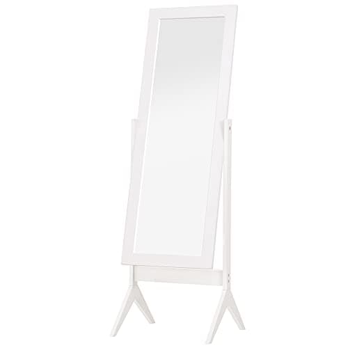 Image of HOMCOM Full Length Mirror, Freestanding Adjustable Angle Dressing Mirror for Bedroom, Living Room, 148 x 47 cm, White