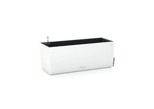 Image of Lechuza BALCONERA Color 50 Self Watering Planter Plastic Indoor/Outdoor Flower Plant Pot Table and Window Box with Drainage Hole H19 L50 W19 cm White