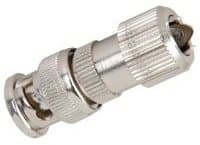 Image of electrosmart Pack of 5 Easy/Quick Fit CCTV BNC Plug Connector – Nickel Plated with 24K Gold Plated Centre Pin & Solder Free Clamping Screw