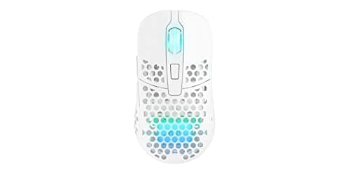 Image of Xtrfy M42 - Wireless Gaming Mouse - Superlight and Optimised for E-Sports - with 2.4 GHz Radio and RGB Lighting - Adjustable Modular Housing with 2 Sizes included - Rechargeable, White