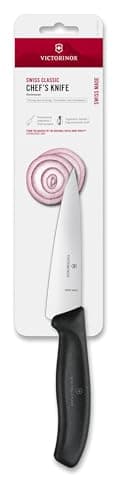 Image of Victorinox Swiss Classic, Carving Knife, Extra Sharp Blade, Straight Edge, 12 cm, Stainless Steel, Black